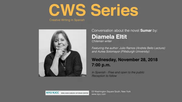 image from CWS Series | Conversation about the novel Sumar by Diamela Eltit