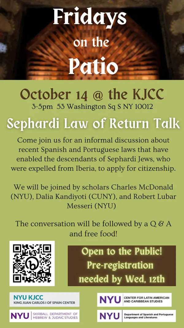 image from Fridays on the Patio: Jewish Sephardic Diaspora in Spain