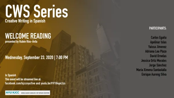 image from Online Event | CWS Series | Welcome Reading by the MFA Students